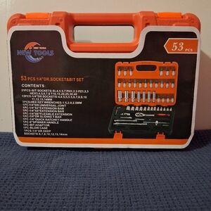 New 53pc Drive Socket & Bit Set